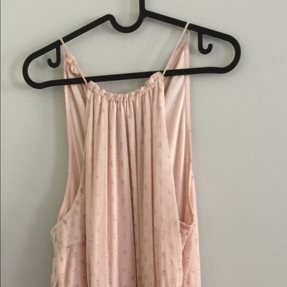 Anthropologie Blushed Metallic Halter Dress - Picture 8 of 8